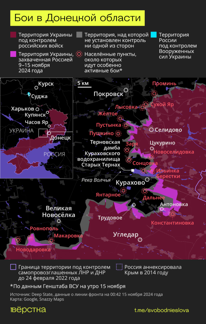 Бои в Донецкой области