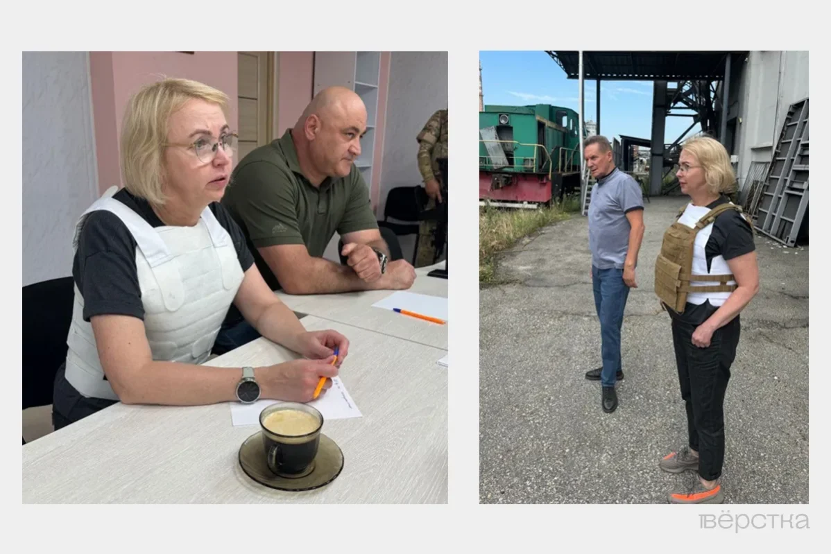 Ирина Гехт во время рабочей поездки в Пологовский район Запорожской области
